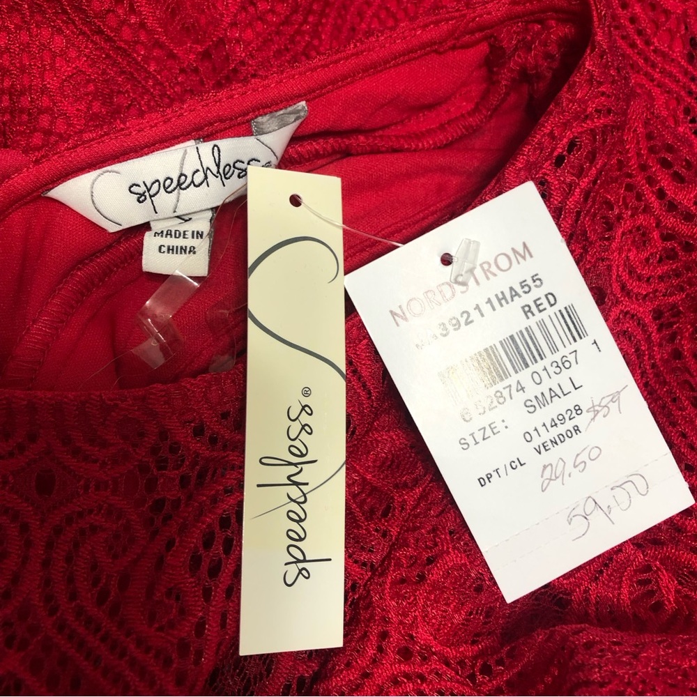 NWT! Speechless Red Dress Size Small - Picture 10 of 12